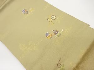 作家物　壺に鼓・縅毛模様織出し名古屋帯